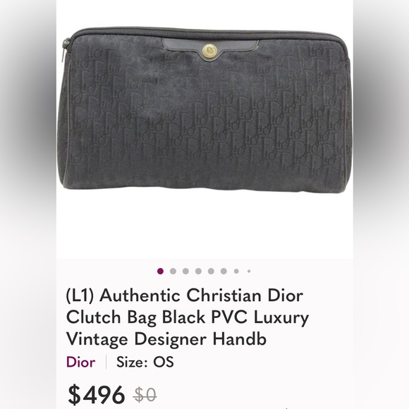 Dior Black Vintage Monogram Clutch and Wallet - EUC - Picture 16 of 16